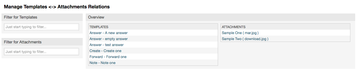 Linking Attachments to Templates