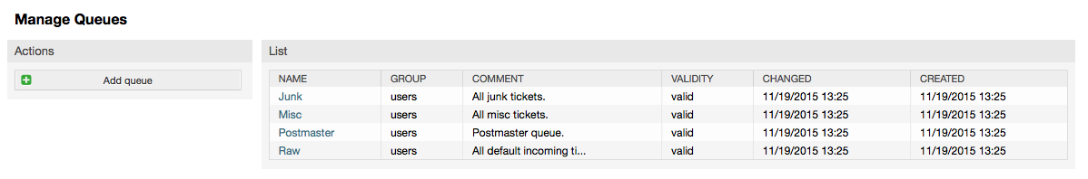 Queue management