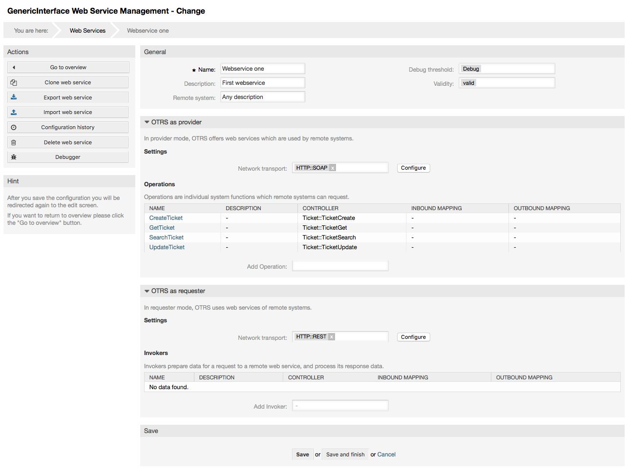 Web services change