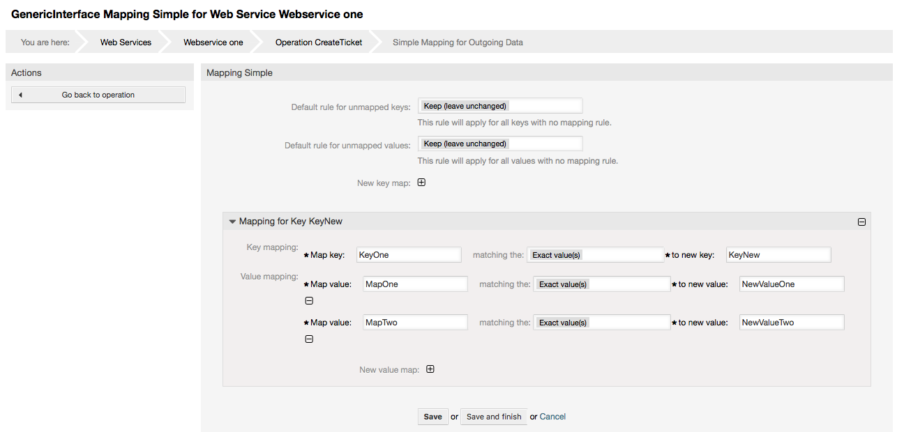 Web service mapping