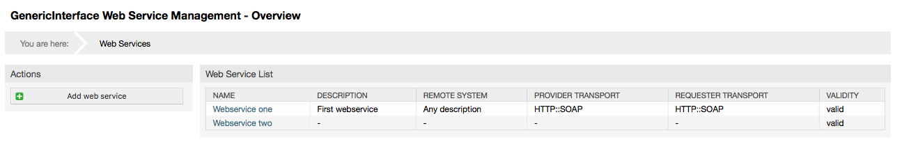 Web services overview