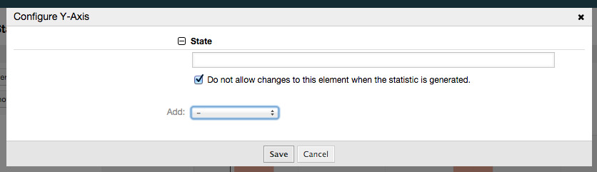 Configuring the y-axis of a statistic.