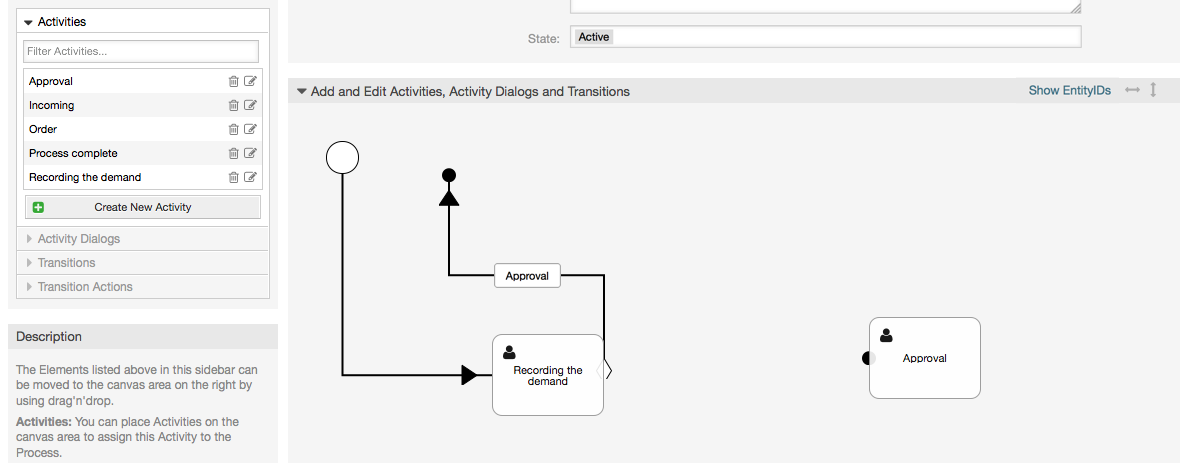 Drag a Transition into the canvas