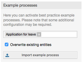 Import example process widget