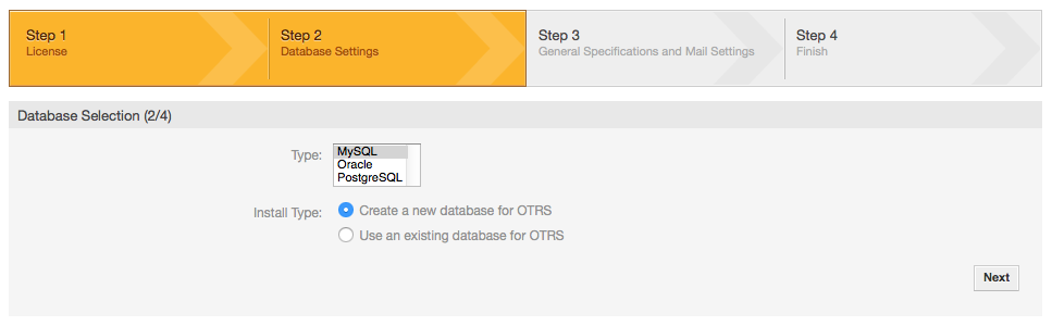 Database Selection